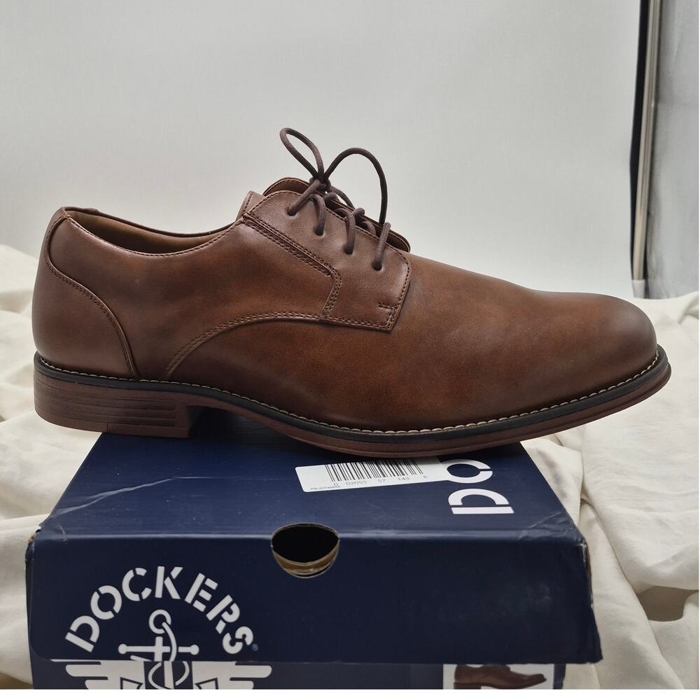 NEW Dockers Men's Fairway brown Oxford dress shoe size 13 Wide